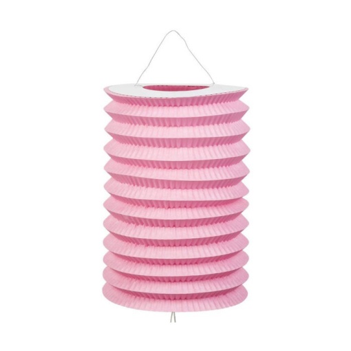 Lanterna Santos Populares 15cm rosa claro
