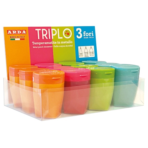 Afia tripla com depósito ARDA Keep Colour cores pastel sortido