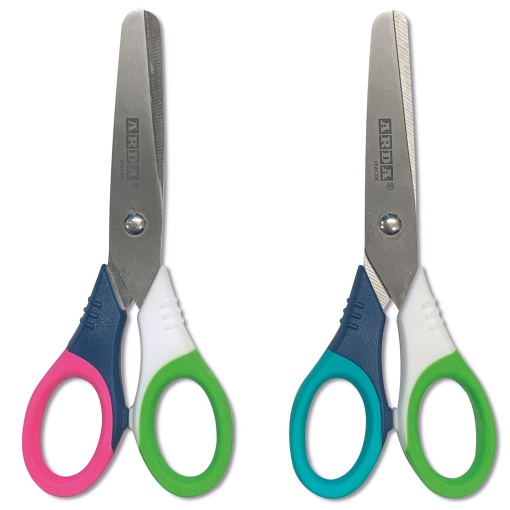 Tesoura escolar 13cm redonda ARDA Bi-Soft sortido