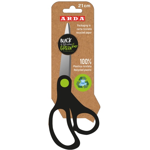 Tesoura escolar 21cm bico ARDA Re-Generation