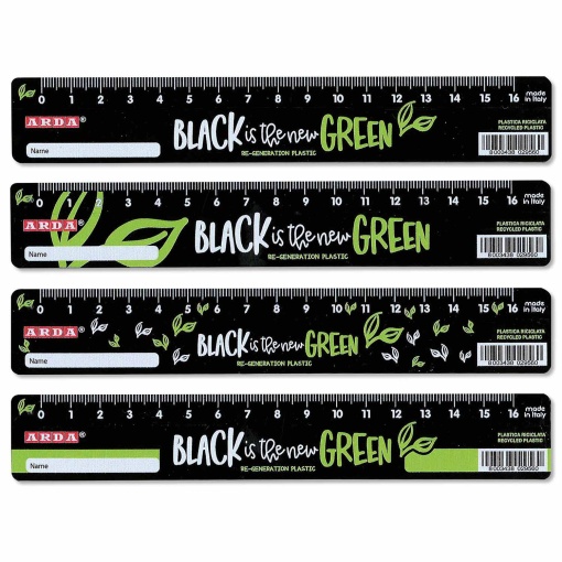 Régua ARDA Re-Generation Black 16cm
