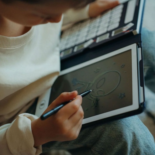 Bloco de desenho com ecrã LCD - Galáxia KIDYWOLF KidyDraw