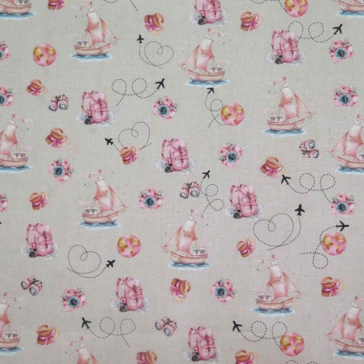 Tecido travel bege rosa 1x1,50m