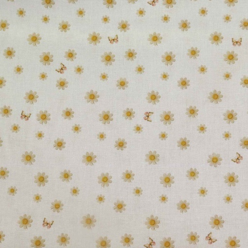 Tecido florinhas bege amarelo 1x1,50m