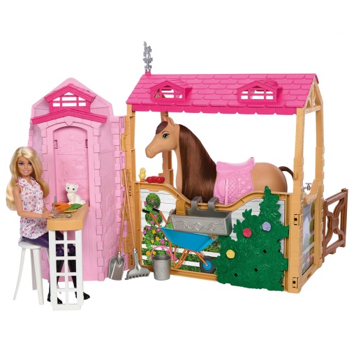Barbie Mysteries a grande perseguição de cavalos - estábulo Mattel