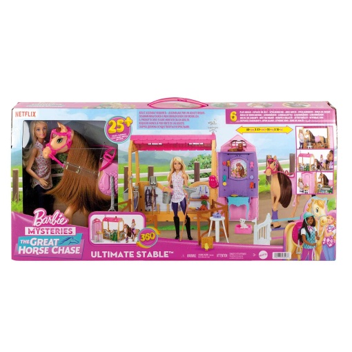 Barbie Mysteries a grande perseguição de cavalos - estábulo Mattel