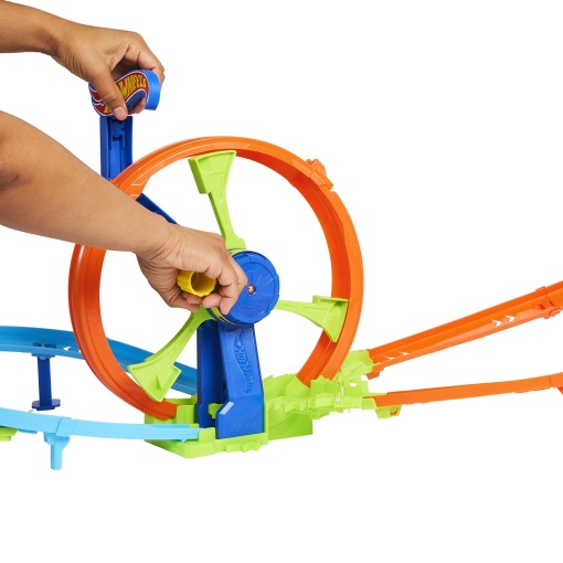 Hot Wheels Stunt Tracks lançamento veloz e looping MATTEL