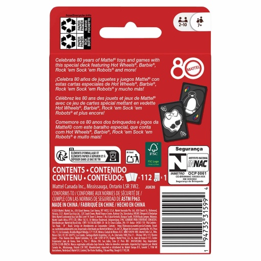 UNO 80th Ruby Red MATTEL Games