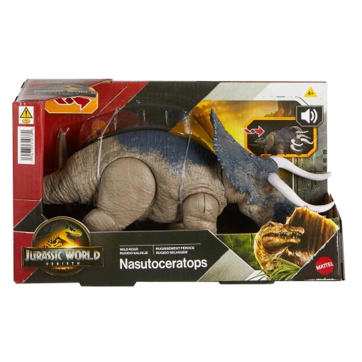 Jurassic World Rugido Selvagem Nasutoceratops 28cm MATTEL