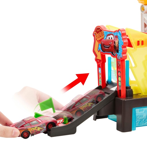 Disney Pixar Cars túnel de lavagem com mudança de cor MATTEL