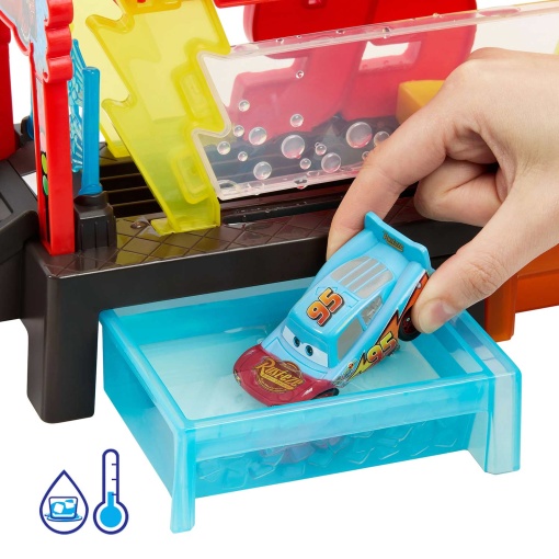 Disney Pixar Cars túnel de lavagem com mudança de cor MATTEL