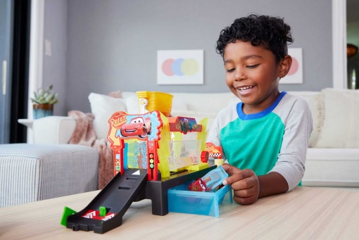 Disney Pixar Cars túnel de lavagem com mudança de cor MATTEL