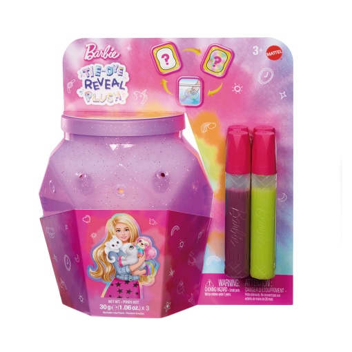 Barbie Tie-dye Reveal Plush sortido surpresa Mattel HWD29