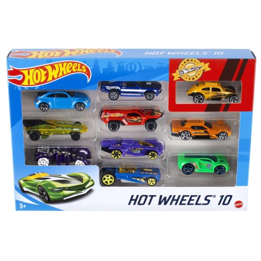 Hot Wheels pack 10 carros miniaturas sortido MATTEL