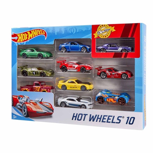 Hot Wheels pack 10 carros miniaturas sortido MATTEL