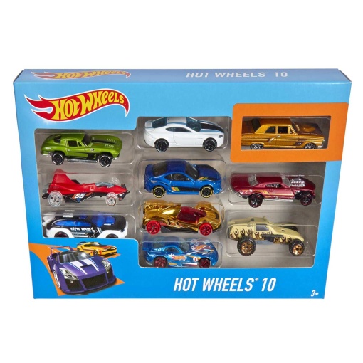 Hot Wheels pack 10 carros miniaturas sortido MATTEL