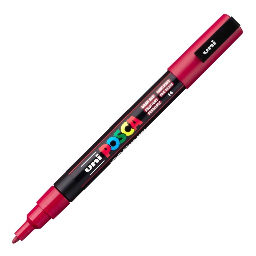 Marcador UNI POSCA PC-3M fino 0,9-1,3mm vermelho escuro 14