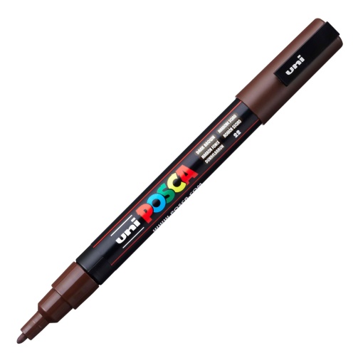 Marcador UNI POSCA PC-3M fino 0,9-1,3mm castanho escuro 22