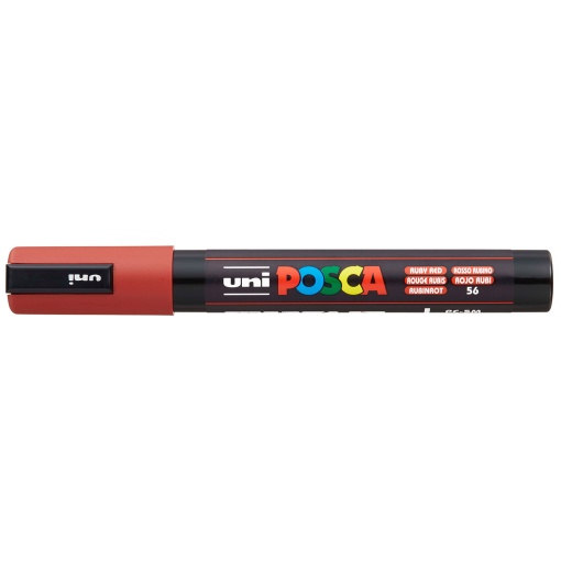 Marcador POSCA PC-5M médio 1,8-2,5mm vermelho ruby 56