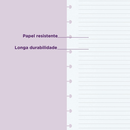 Recarga para CADERNO INTELIGENTE grande 215x280mm ColorCode pautado 60 folhas 90g