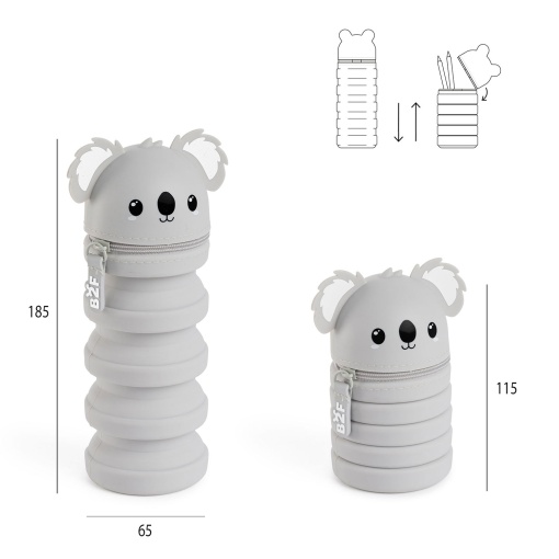Estojo escolar de silicone extensível MIQUELRIUS Growing Pets Coala