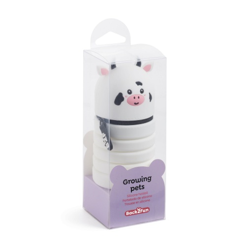 Estojo escolar de silicone extensível MIQUELRIUS Growing Pets Vaquinha