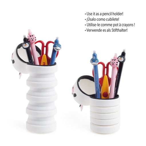 Estojo escolar de silicone extensível MIQUELRIUS Growing Pets Vaquinha