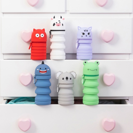 Estojo escolar de silicone extensível MIQUELRIUS Growing Pets Vaquinha