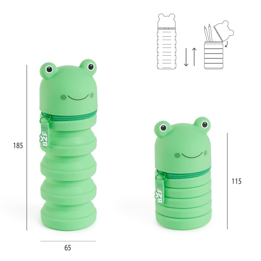 Estojo escolar de silicone extensível MIQUELRIUS Growing Pets Rã