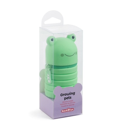 Estojo escolar de silicone extensível MIQUELRIUS Growing Pets Rã