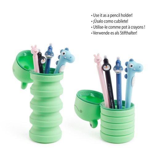 Estojo escolar de silicone extensível MIQUELRIUS Growing Pets Rã