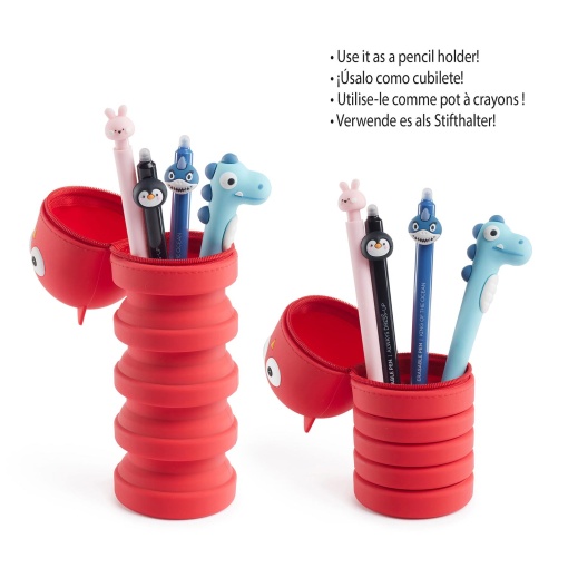 Estojo escolar de silicone extensível MIQUELRIUS Growing Pets Coruja