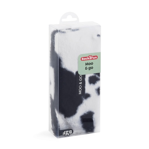 Estojo escolar de pelúcia MIQUELRIUS Moo&Go preto
