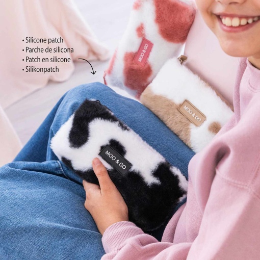 Estojo escolar de pelúcia MIQUELRIUS Moo&Go preto