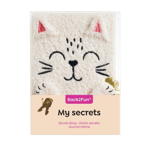 Diário secreto de pelúcia MIQUELRIUS Back2Fun Gato
