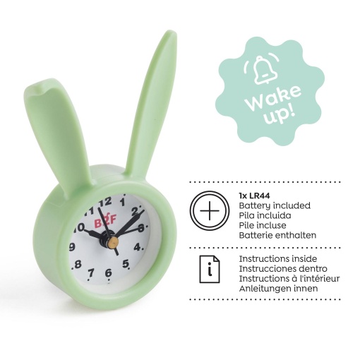 Relógio despertador MIQUELRIUS Back2Fun coelho verde