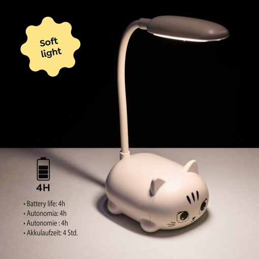 Candeeiro LED MIQUELRIUS Back2Fun Gato branco
