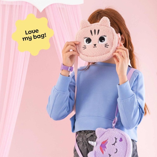 Mala de tiracolo MIQUELRIUS Back2Fun Gata rosa