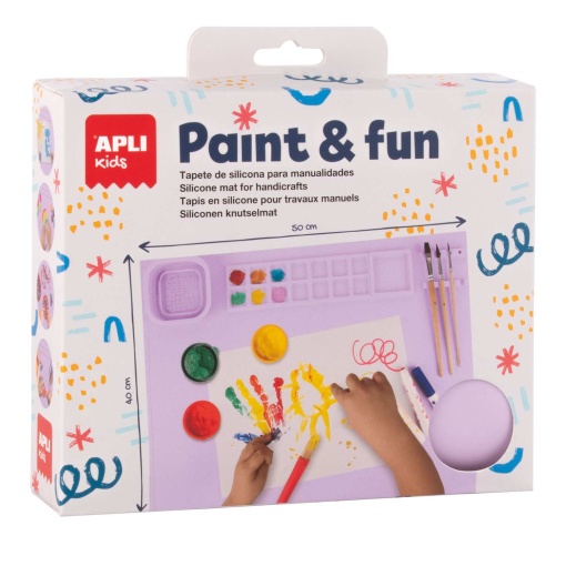Tapete de pintura em silicone lilás APLI KIDS