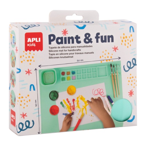 Tapete de pintura em silicone verde APLI KIDS