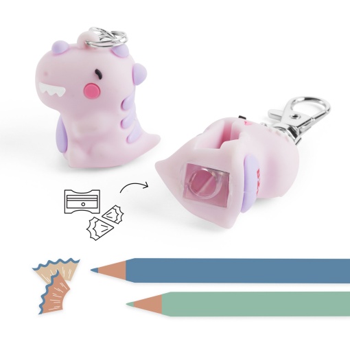 Afia com porta-chaves MIQUELRIUS Back2Fun Dino rosa