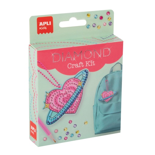 Cria o teu porta-chaves Diamond APLI KIDS coração