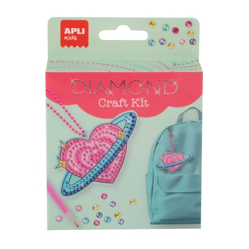 Cria o teu porta-chaves Diamond APLI KIDS coração