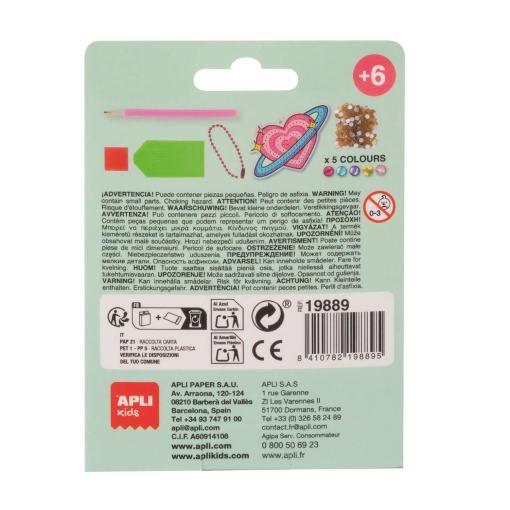 Cria o teu porta-chaves Diamond APLI KIDS coração