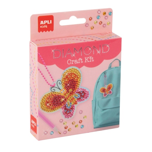 Cria o teu porta-chaves Diamond APLI KIDS borboleta