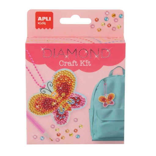 Cria o teu porta-chaves Diamond APLI KIDS borboleta
