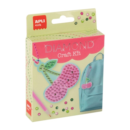 Cria o teu porta-chaves Diamond APLI KIDS cereja