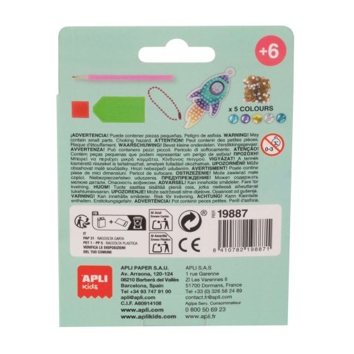 Cria o teu porta-chaves Diamond APLI KIDS foguetão