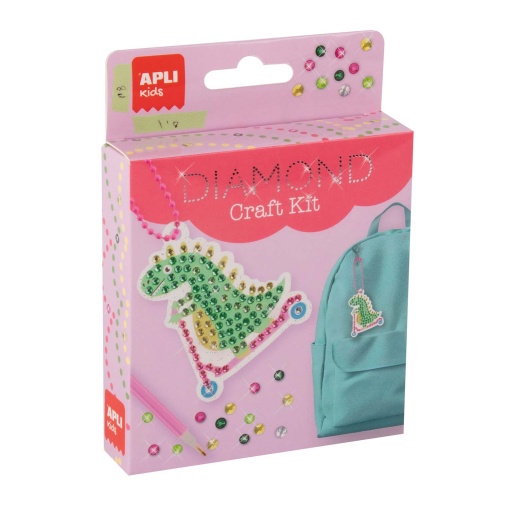 Cria o teu porta-chaves Diamond APLI KIDS dino