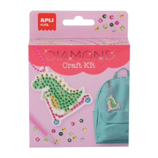Cria o teu porta-chaves Diamond APLI KIDS dino